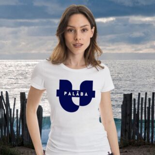 PALÂBA - T-shirt 100% coton peigné imprimé blanc
