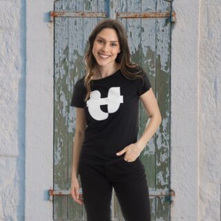 PALÂBA - T shirt coupe droite imprimé noir