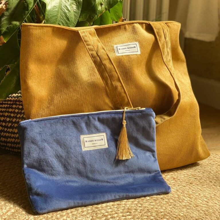 Maison Mallow - Sac Cabas en Velours côtelé Camel
