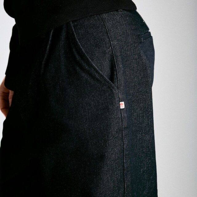 1083 - JEANS LARGE 161N X ZORZETTO coton bio superdenim flex noir brut mixte