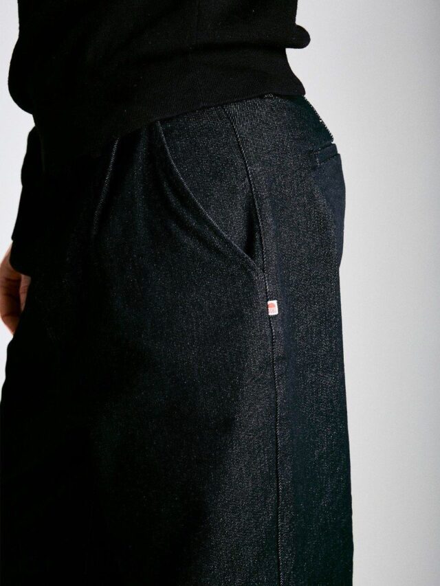 1083 - JEANS LARGE 161N X ZORZETTO coton bio superdenim flex noir brut mixte