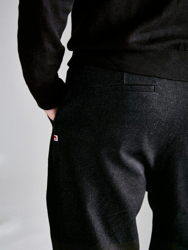 1083 - JEANS LARGE 161N X ZORZETTO coton bio superdenim flex noir brut mixte