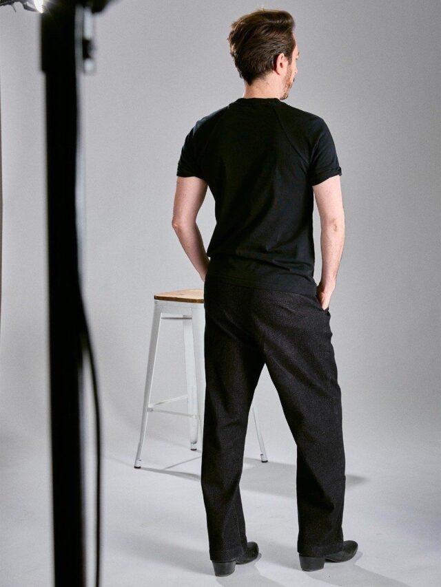 1083 - JEANS LARGE 161N X ZORZETTO coton bio superdenim flex noir brut mixte