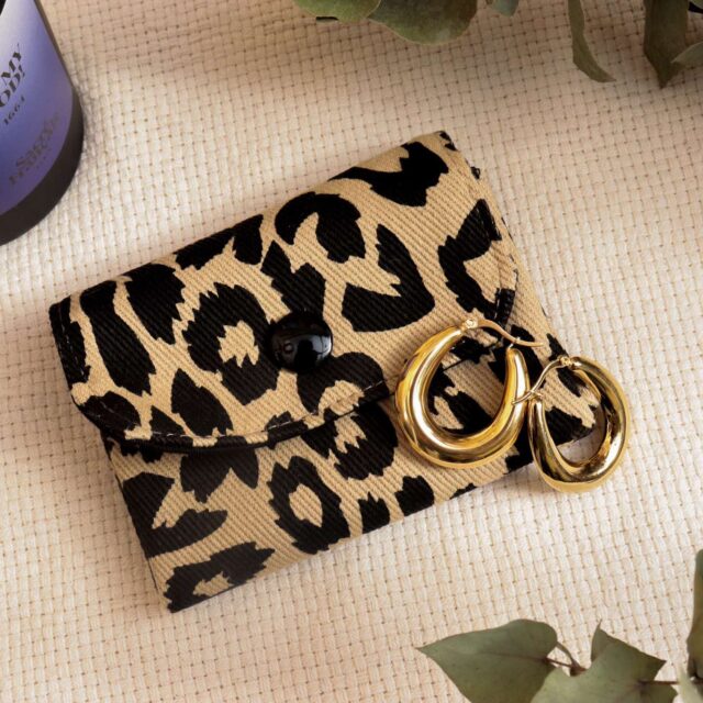 Maison Mallow - Mini Portefeuille Léopard Beige et Noir