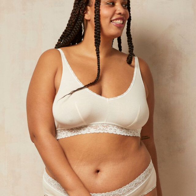 Lemahieu - 2x brassière dentelle - Noir et Ecru - Blanc - Femme