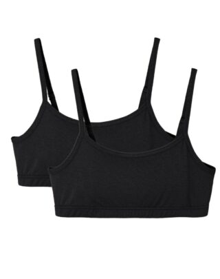 Maison Lemahieu - 2x Brassières coton modal – Noir – Femme