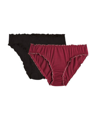 Maison Lemahieu - 2x Culottes bloomers – Noir + Grenat – Femme