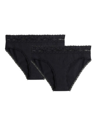 Maison Lemahieu - 2x Culottes Dentelle – Noir – Femme