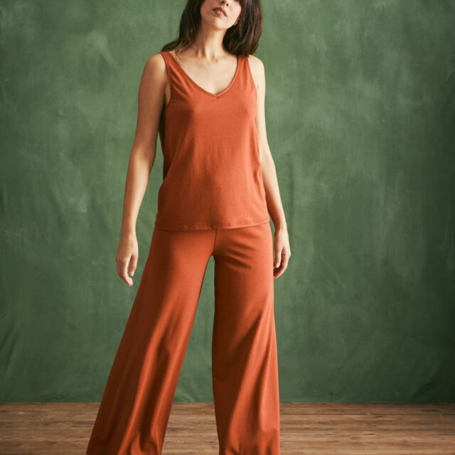 Lemahieu - 2x Pantalons de nuit - Terracotta - Noir - Femme