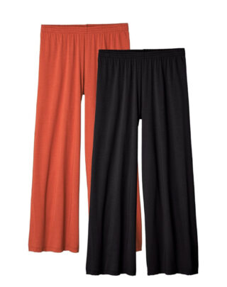 Maison Lemahieu - 2X Pantalons de nuit – Terracotta – Noir – Femme