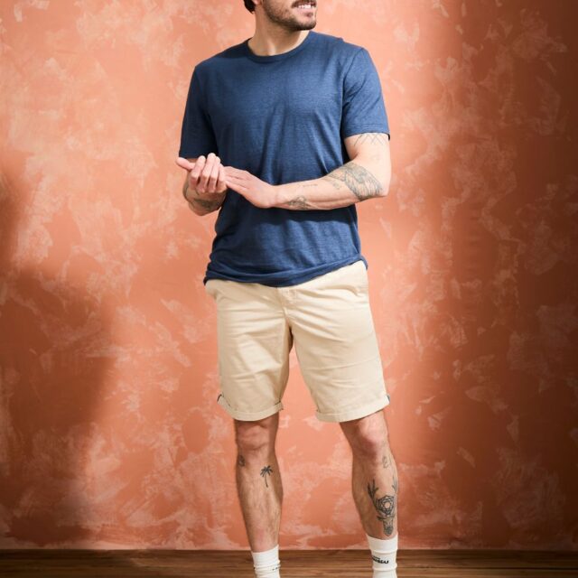 Lemahieu - 2x T-shirts 100% lin - Marine - Homme