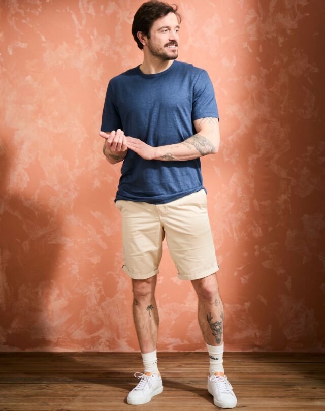 Lemahieu - 2x T-shirts 100% lin - Marine - Homme