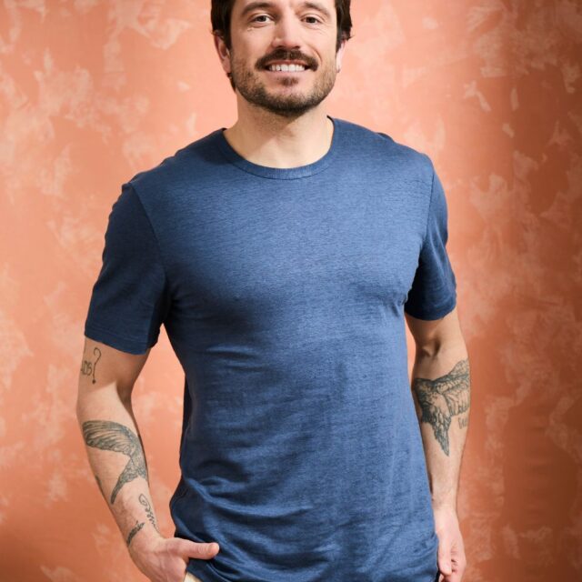 Lemahieu - 2x T-shirts 100% lin - Marine - Homme