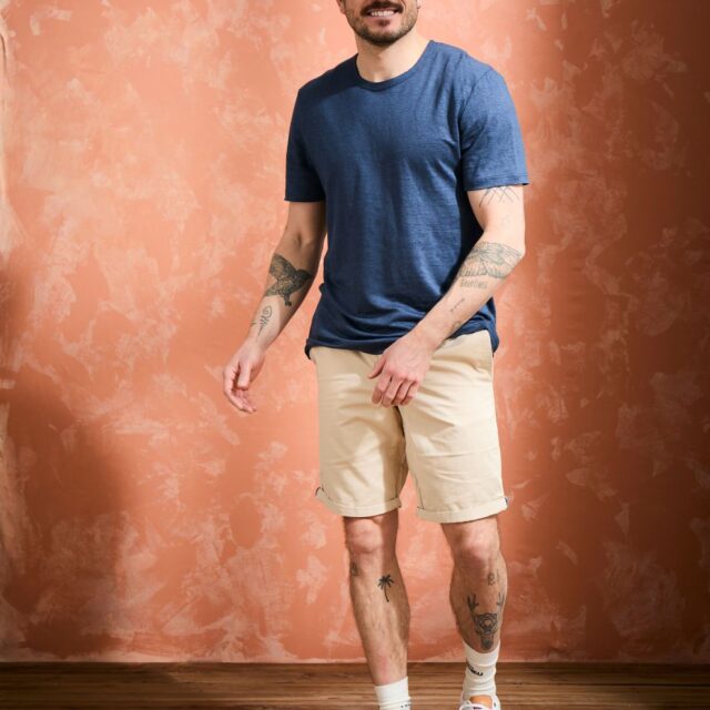 Lemahieu - 2x T-shirts 100% lin - Marine - Homme