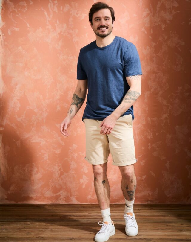 Lemahieu - 2x T-shirts 100% lin - Marine - Homme