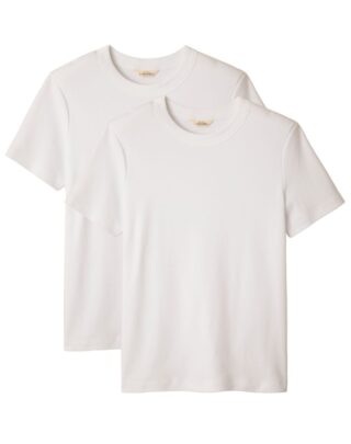 Maison Lemahieu - 2x T-shirts épais en Coton Bio – Blanc – Homme