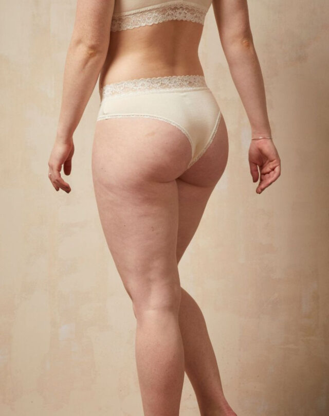 Lemahieu - 2x Tanga Dentelle - Noir et Ecru - Blanc - Femme