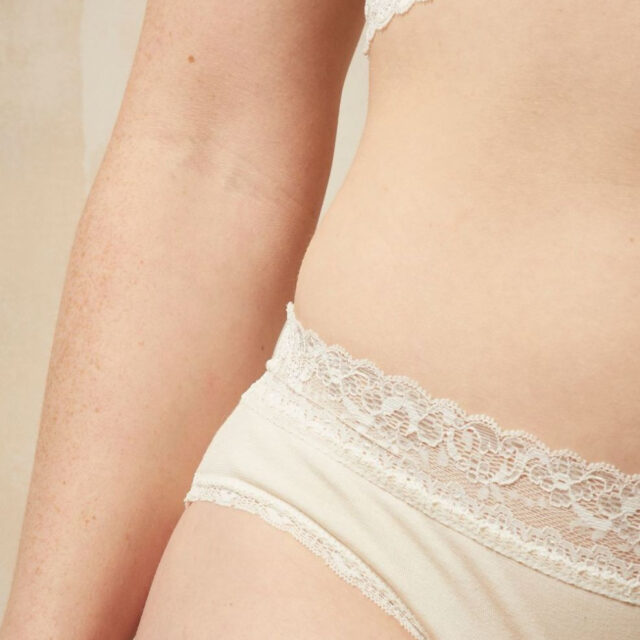 Lemahieu - 2x Tanga Dentelle - Noir et Ecru - Blanc - Femme