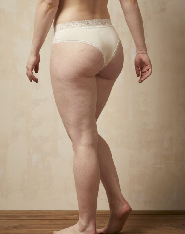 Lemahieu - 2x Tanga Dentelle - Noir et Ecru - Blanc - Femme