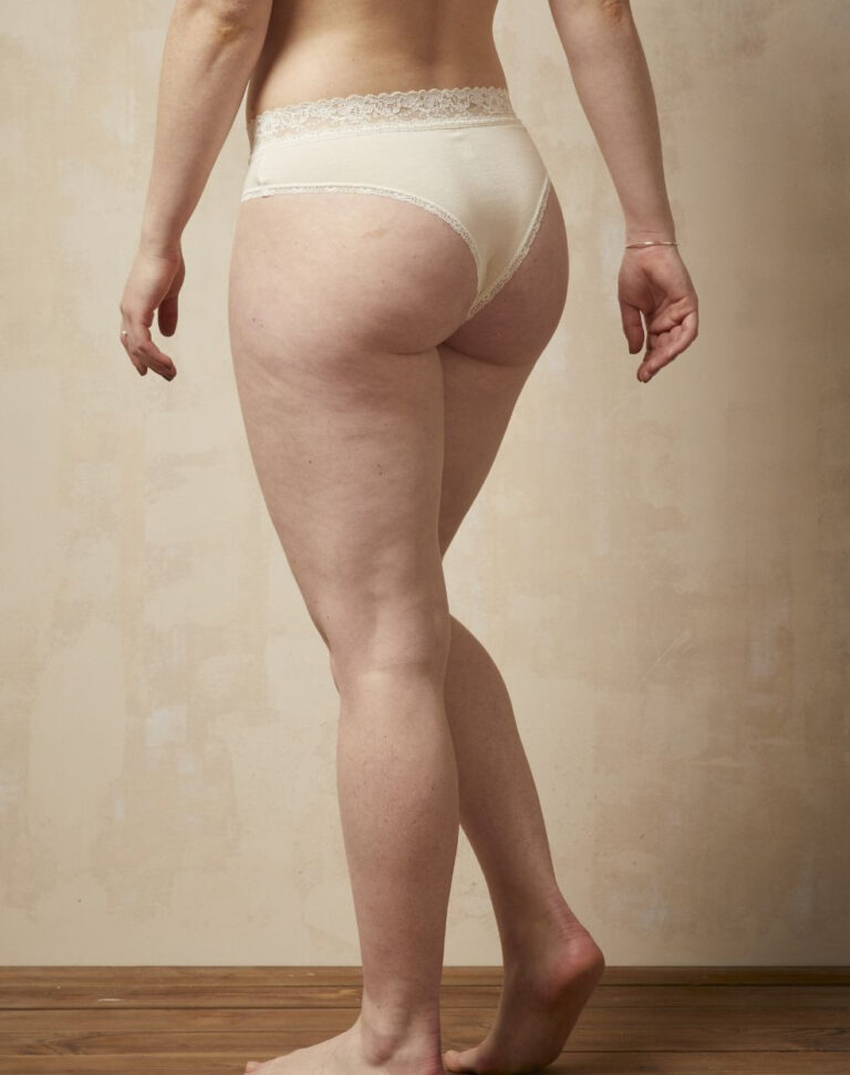 Lemahieu - 2x Tanga Dentelle - Noir et Ecru - Blanc - Femme