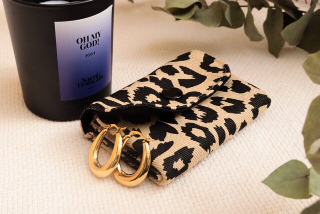 Maison Mallow - Mini Portefeuille Léopard Beige et Noir