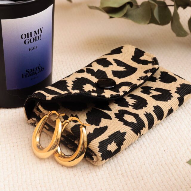 Maison Mallow - Mini Portefeuille Léopard Beige et Noir