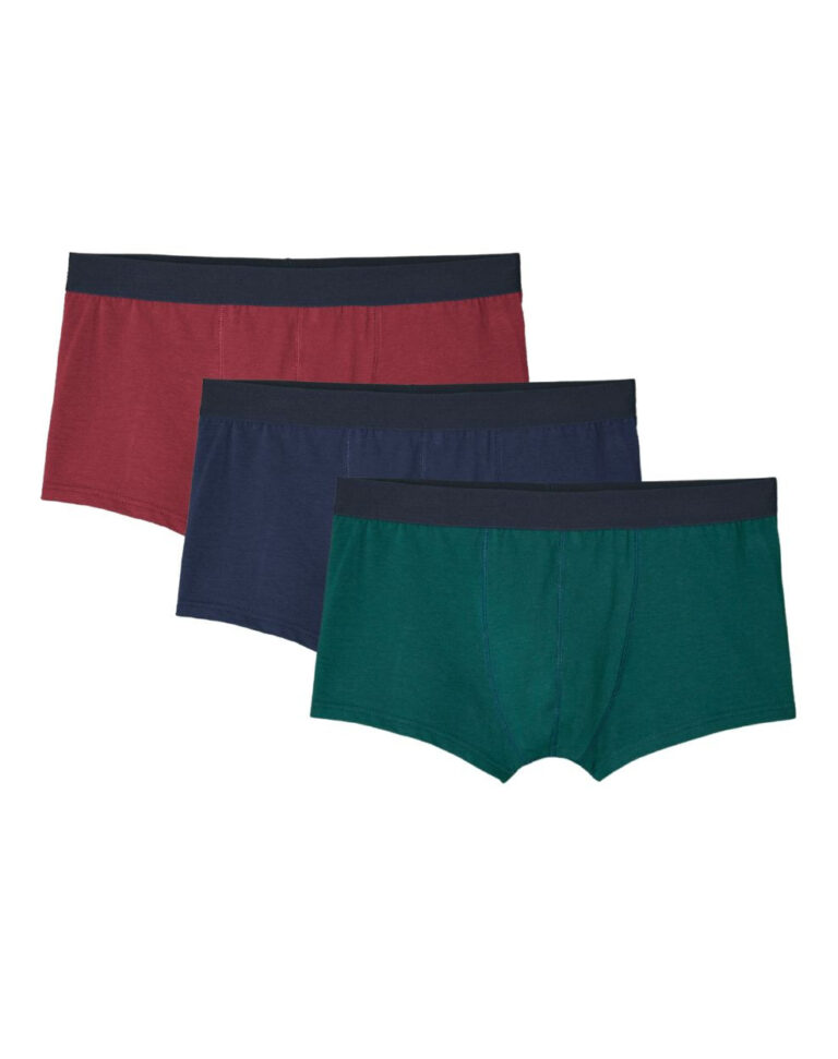 Lemahieu - 3x Boxers courts en Coton BIO - Vert - Marine - Grenat - Homme