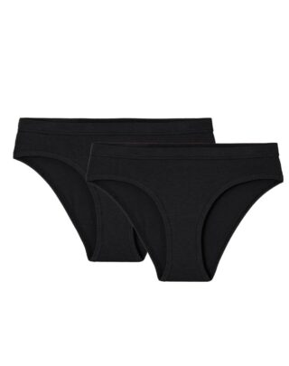Maison Lemahieu - 2x Culottes en coton modal – Noir – Femme