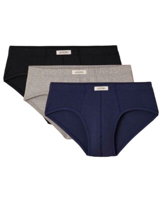 Maison Lemahieu - 3x Slips confort – Marine – Gris – Noir – Homme