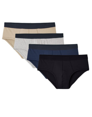 Maison Lemahieu - 4x Slips en Coton BIO – 4 couleurs – Multicouleur  – Homme