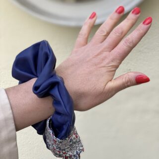MAISON MALLOW - Chouchou en cuir Bleu