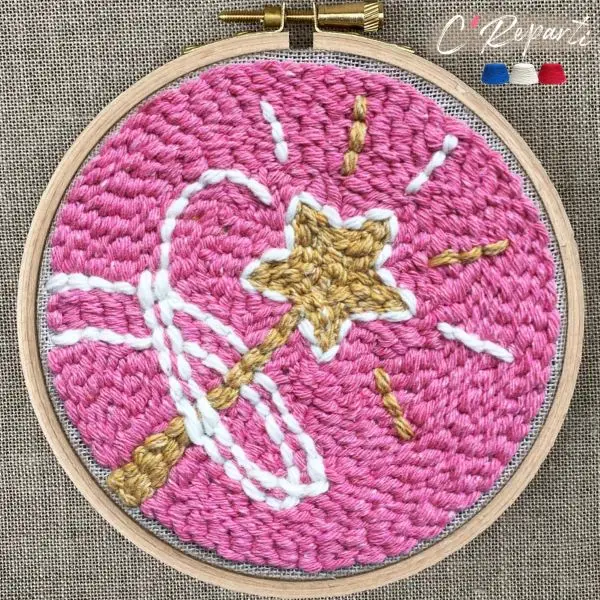 C’Reparti - Kit Punch Needle 1 Motif  Abracadabra la Baguette Magique
