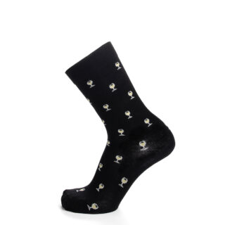 Les Epicuriens 2 – chaussettes homme – coton noir par la marque Maison Broussaud Maison Broussaud - Les Epicuriens 2 – chaussettes homme – coton noir