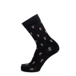Les Epicuriens 2 – chaussettes homme – coton noir par la marque Maison Broussaud Maison Broussaud - Les Epicuriens 2 – chaussettes homme – coton noir