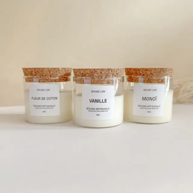 Bougie LÜM - Pack de 3 Mini Bougies Artisanales Parfumées