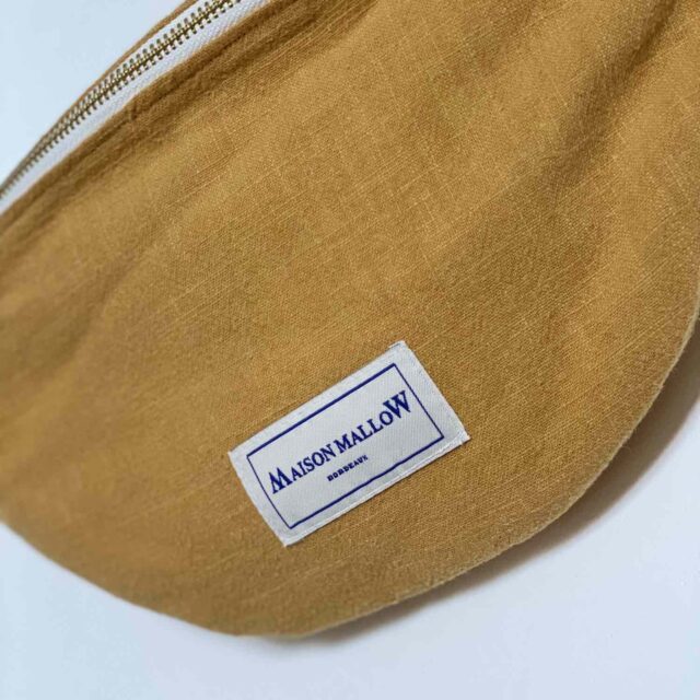 Maison Mallow - Sac Banane Lin Jaune Moutarde
