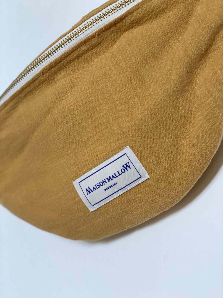 Maison Mallow - Sac Banane Lin Jaune Moutarde