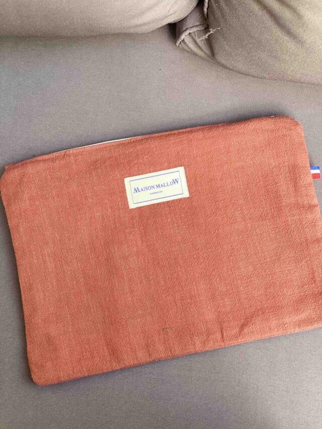 Maison Mallow - Pochette en Lin Terracotta