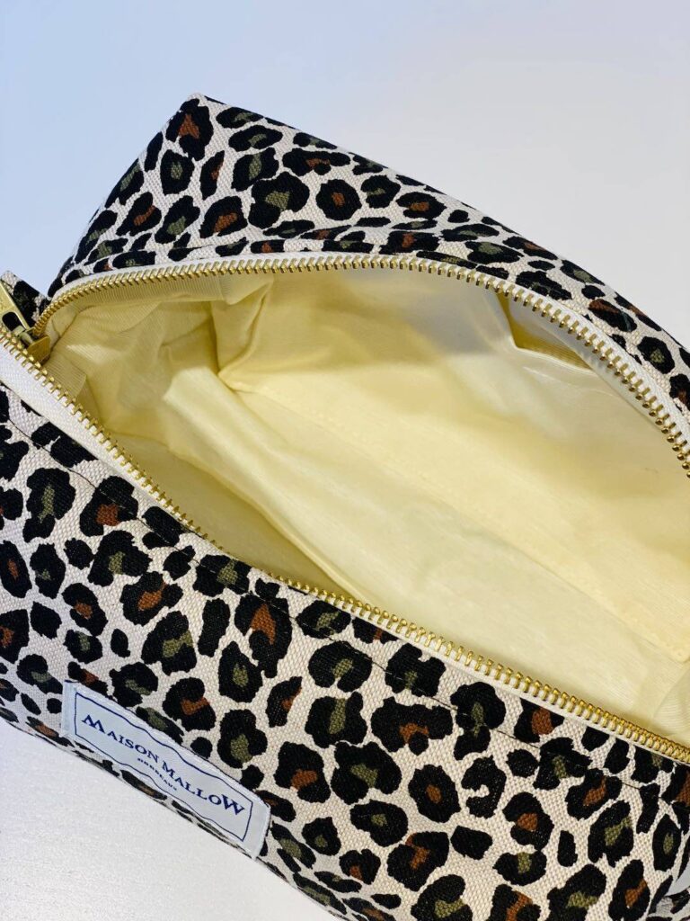 Maison Mallow - Trousse de Toilette Léopard Kaki