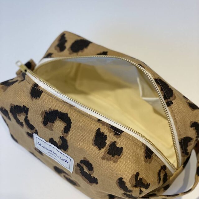 Maison Mallow - Trousse de Toilette Léopard Camel