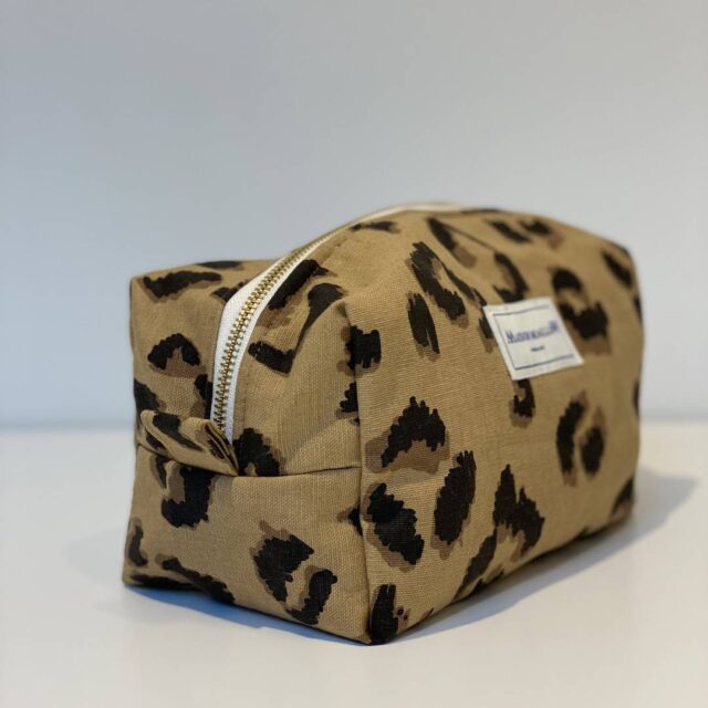 Maison Mallow - Trousse de Toilette Léopard Camel