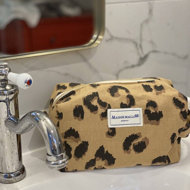Maison Mallow - Trousse de Toilette Léopard Camel