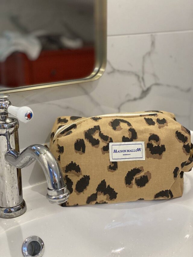 Maison Mallow - Trousse de Toilette Léopard Camel
