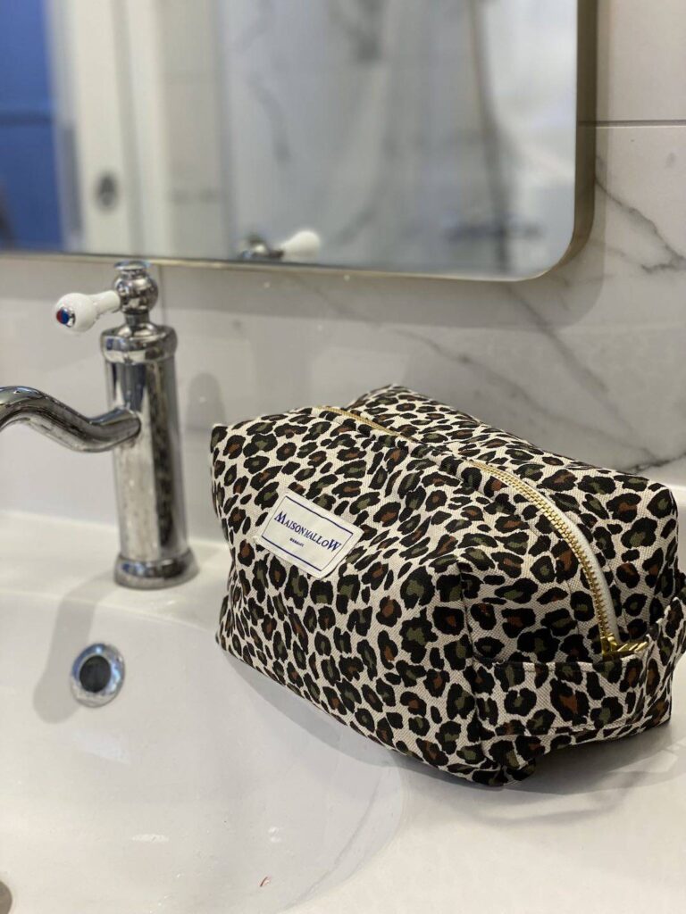 Maison Mallow - Trousse de Toilette Léopard Kaki