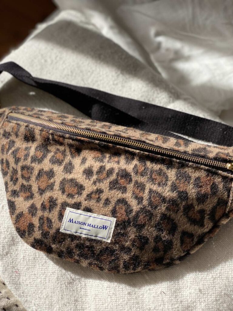 Maison Mallow - Sac Banane Léopard en laine