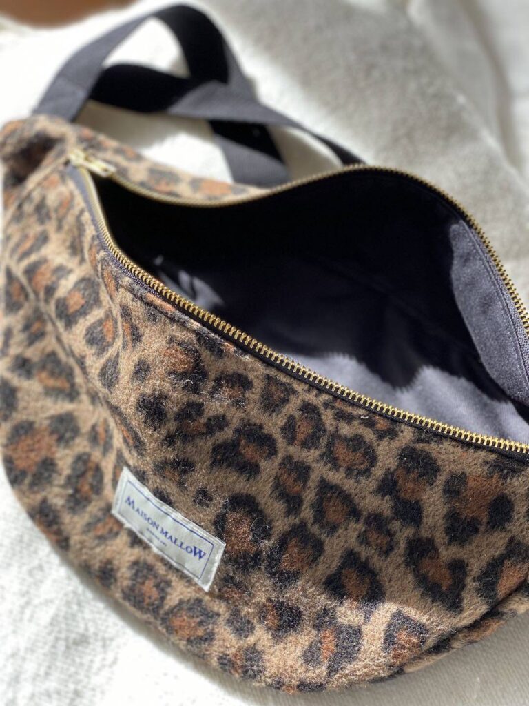 Maison Mallow - Sac Banane Léopard en laine