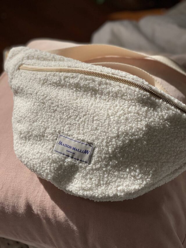 Maison Mallow - Sac Banane Laine bouclette écrue