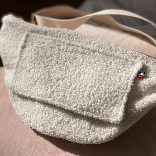 Maison Mallow - Sac Banane Laine bouclette écrue