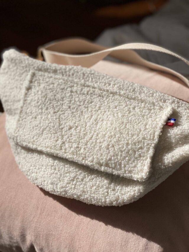 Maison Mallow - Sac Banane Laine bouclette écrue