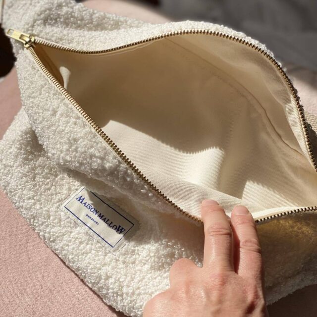 Maison Mallow - Sac Banane Laine bouclette écrue